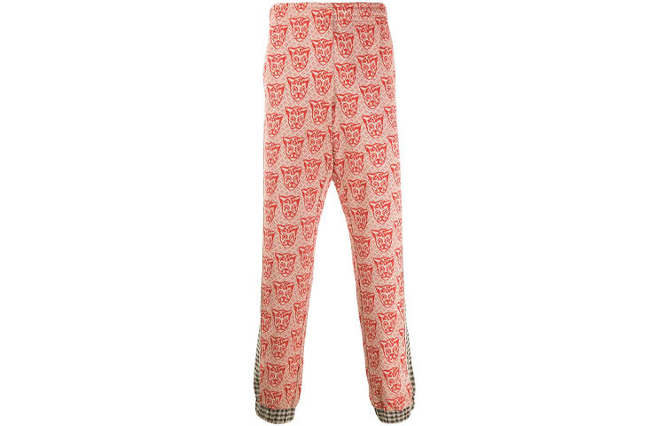 GUCCI Casual Pants Men's Red Moderate Cuffed Pants