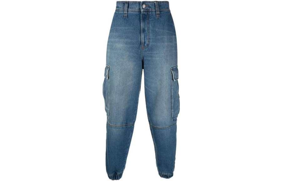 AMIPARIS Jeans Men's Blue Moderate Cuffed Pants