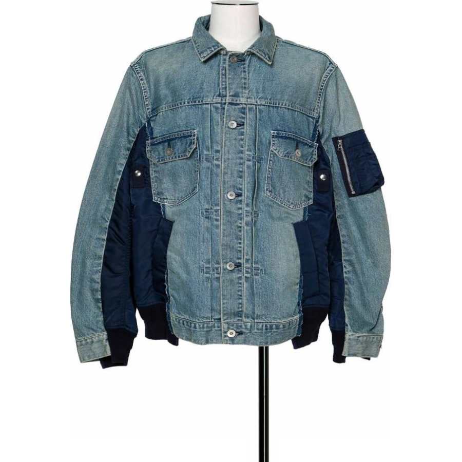 Sacai Sacai panelled denim jacket