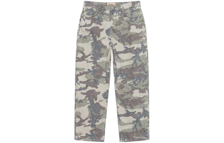 Stussy SS24 Drop2 Jeans Unisex Deep Forest Camouflage