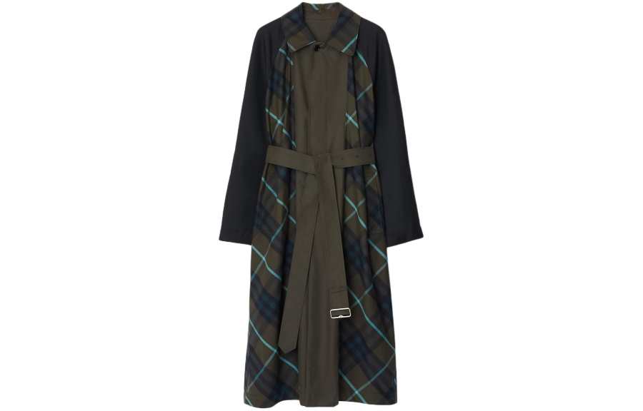 Burberry 【Previous Season】check-plaid reversible trench coat