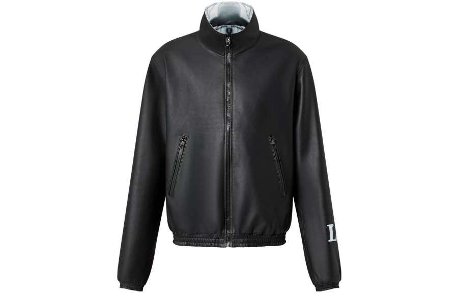 LOUIS VUITTON LOUIS VUITTON SS23 Leather Jacket Coat Men's Black