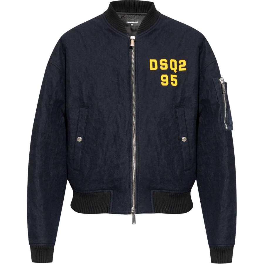DSQUARED 2 Dsquared2 Logo Patch Zipped Jacket