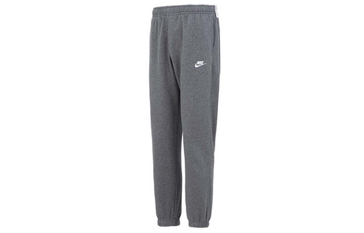 Nike Nike As M Nsw Club Pant Cf Bb Logo Print Fleece Lined Thermal Elastic Cuff Knitted Sweatpants Men's Gray