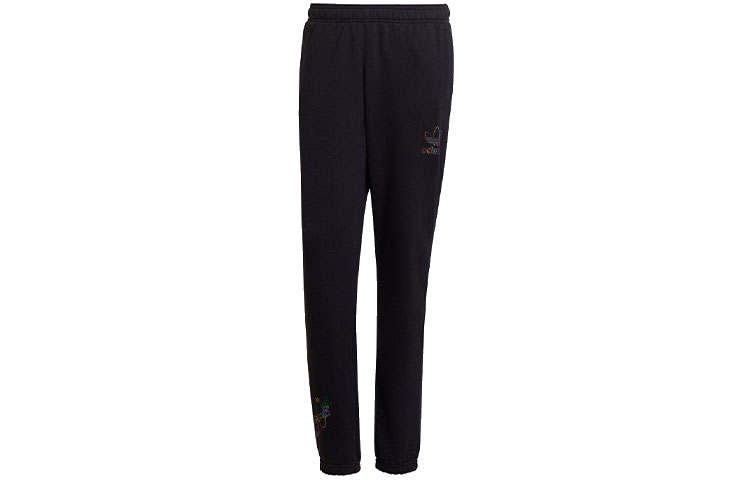 Adidas Originals X Disney Adidas Originals X Disney Knitted Sweatpants Men's Black Moderate Cuffed Pants