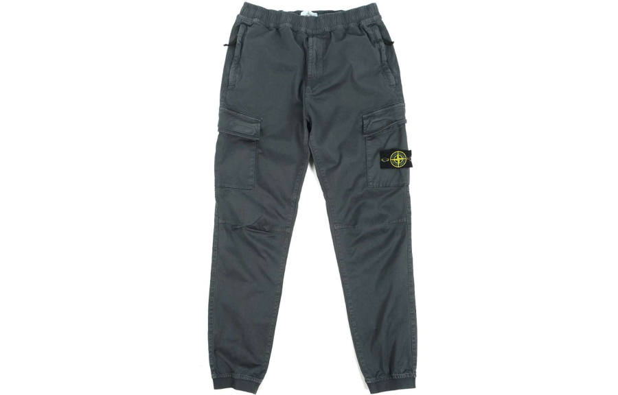 STONE ISLAND Casual Pants Men's Dark Gray Moderate Straight Fit Pants