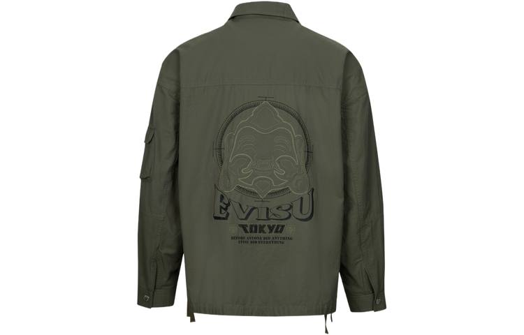 EVISU EVISU Jackets Men's Army Green Lapel Moderate Other