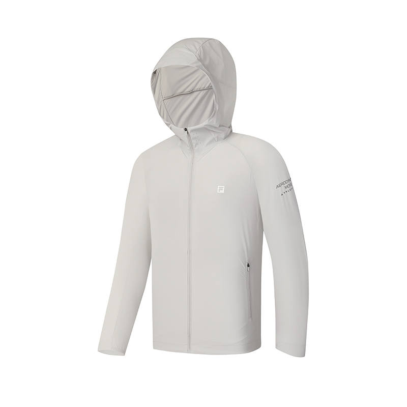 FILA FILA Jackets Men's Phantom Gray Hooded Moderate Wind Shell