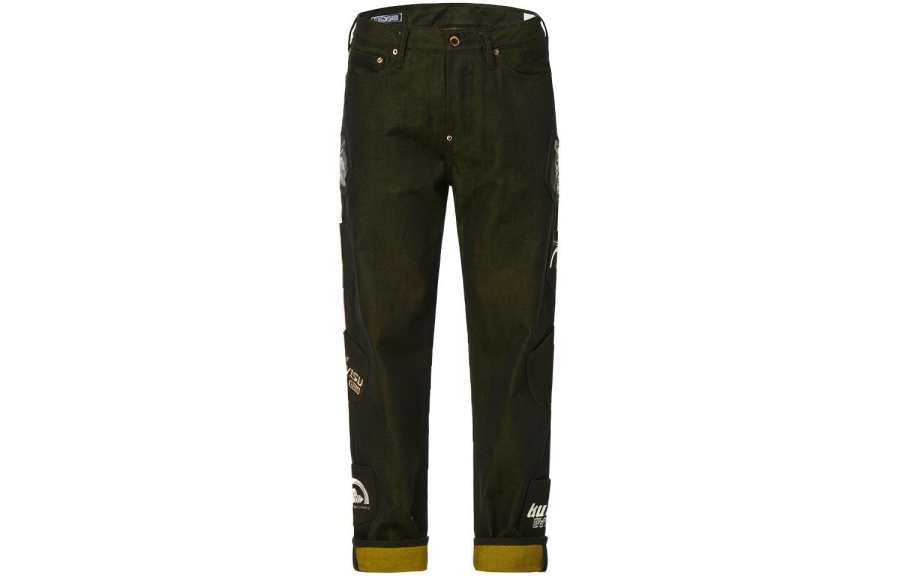 EVISU EVISU Jeans Men's Black Moderate Straight Fit Pants