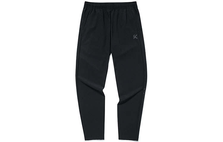 ANTA Basketball Collection Knitted Sweatpants Men's Black Moderate Straight Fit Pants