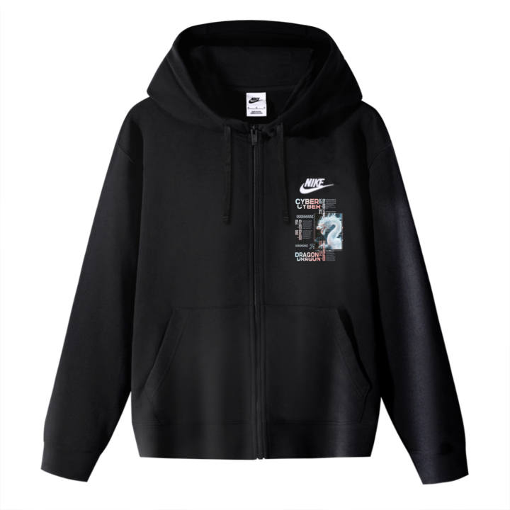 Nike Nike CNY Jackets Unisex Black Hooded Moderate Other