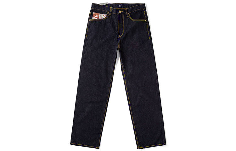 Lee Lee Jeans Men's Dark Blue Moderate Straight Fit Pants