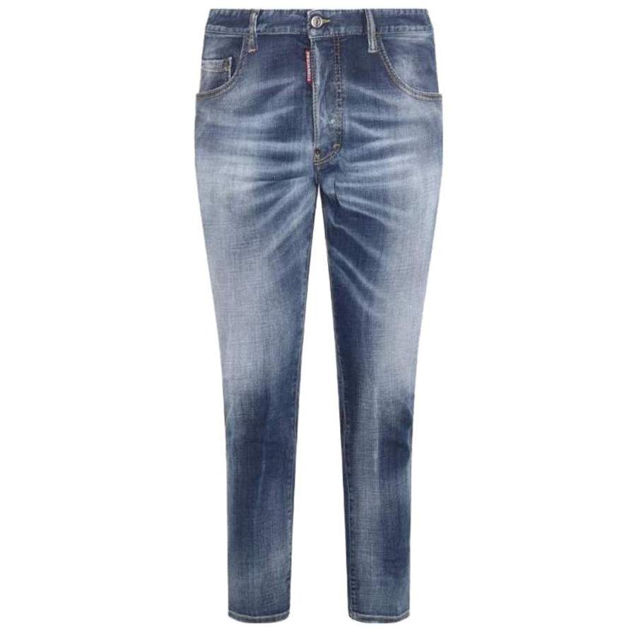 DSQUARED 2 Dsquared2 Distressed Logo Patch Slim Fit Jeans