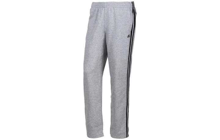 Adidas Adidas Knitted Sweatpants Men's Gray Moderate Straight Fit Pants