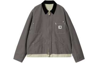 Sacai X Carhartt WIP Carhartt WIP SS24 Jackets Men's Gray Lapel Moderate Reversible
