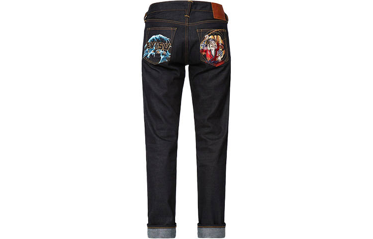 EVISU Jeans Men's Denim Blue Moderate Straight Fit Pants