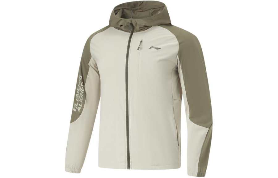 Li-Ning Li Ning Fitness Series Trench Coat Men's Limewash Gray Army Canvas Green