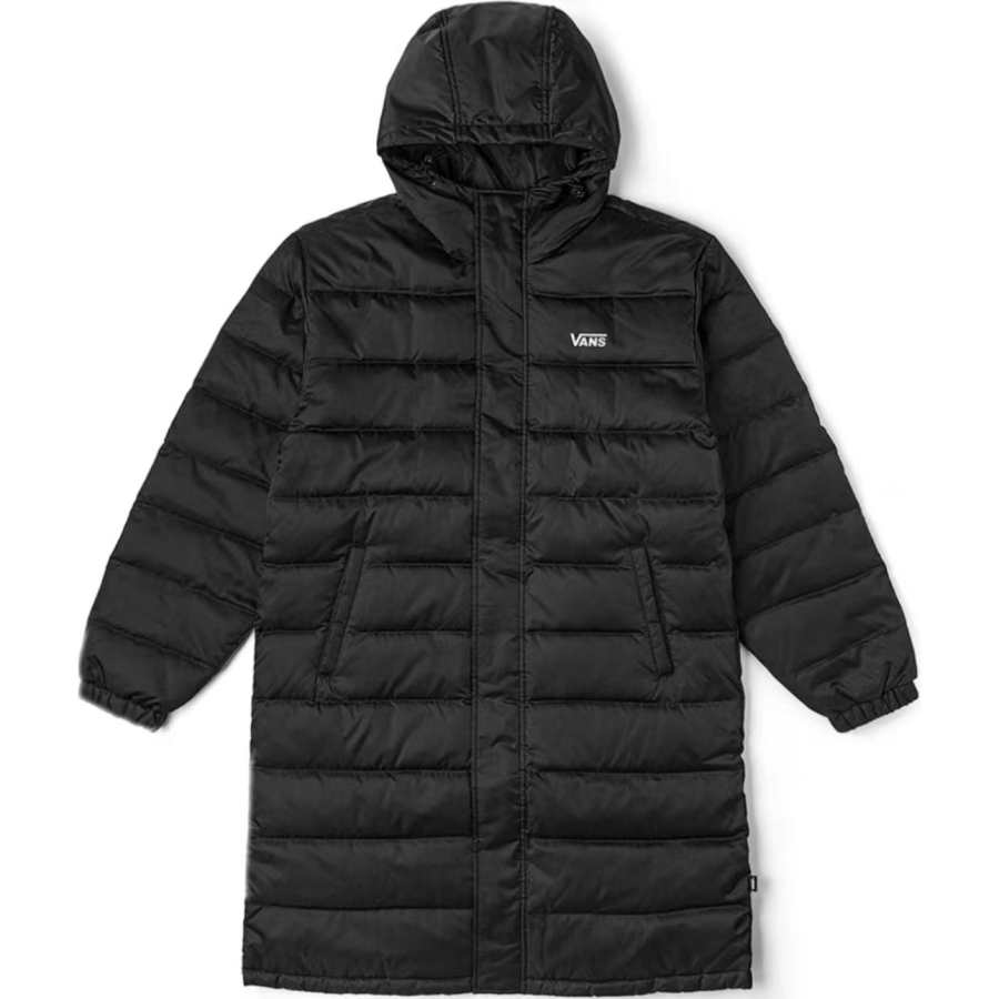 Vans Vans Down Jackets Unisex Black Hooded Thickened Down Jacket