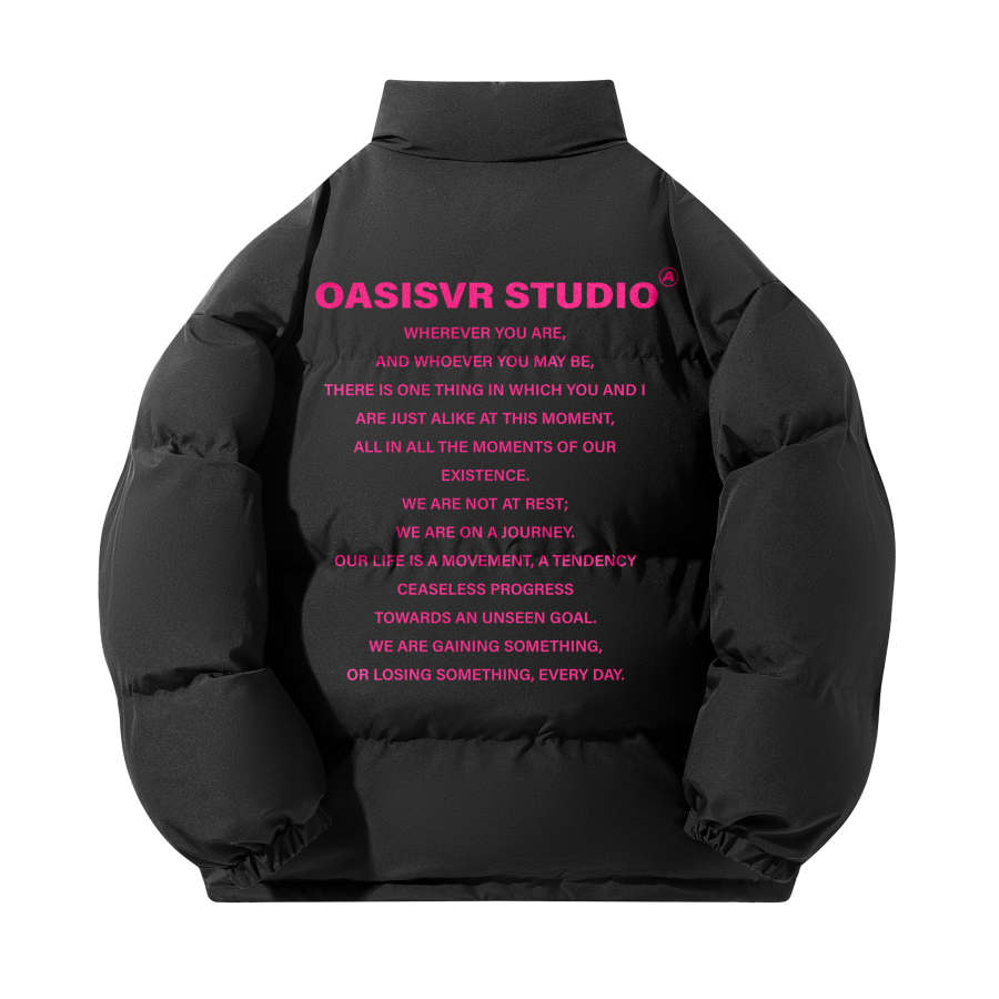 OASISVR Puffer Jackets Unisex Stand Collar Thickened Padded Puffer Jacket