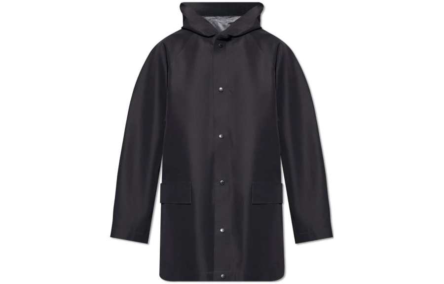 Balenciaga Button-Up Hooded Jacket
