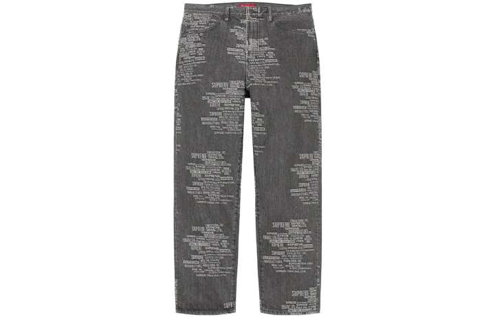 Supreme Supreme Trademark Jacquard Baggy Jean