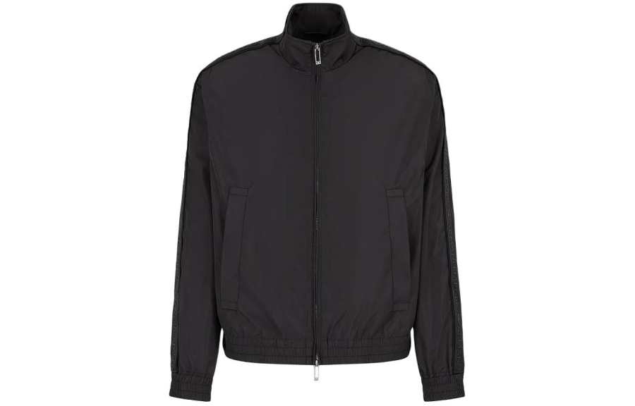 EMPORIO ARMANI Full zip Blouson In Light Nylon With Logo Tape