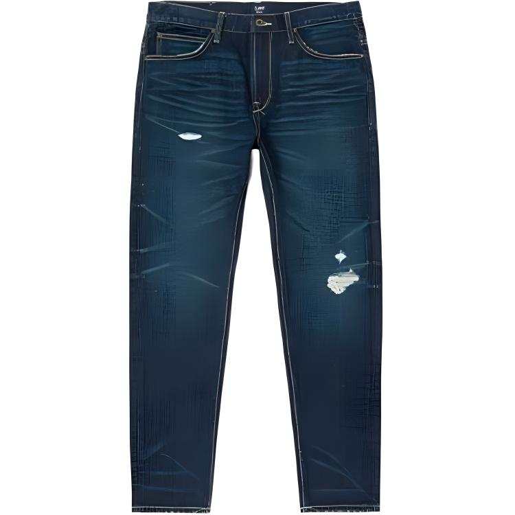 Lee Lee Jeans Men's Dark Blue Moderate Straight Fit Pants