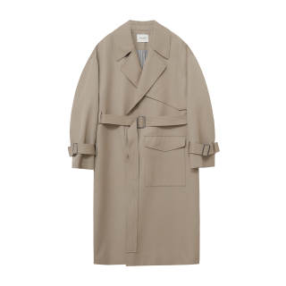 NANS STUDIO Trench Coats Men's Lapel Moderate