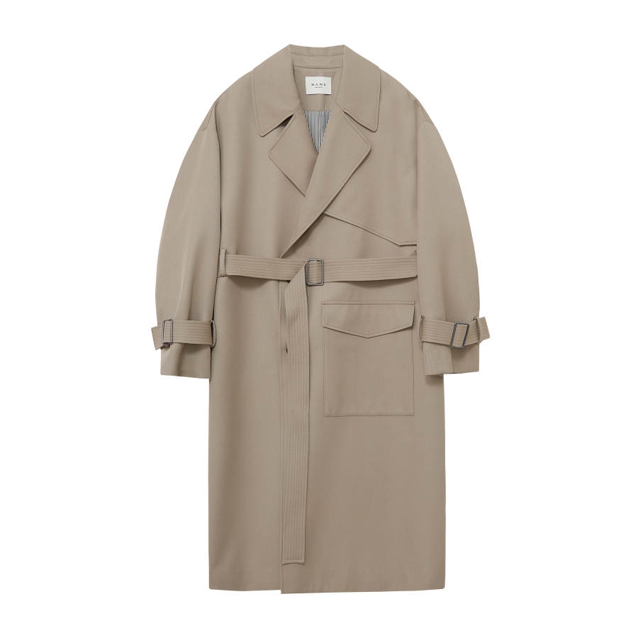 NANS STUDIO NANS STUDIO Trench Coats Men's Lapel Moderate