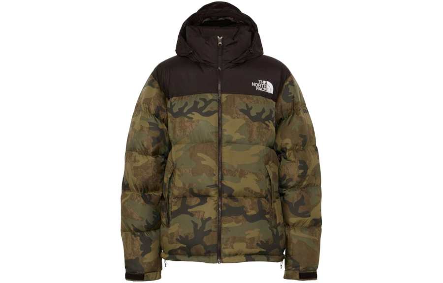 THE NORTH FACE Novelty Nuptse Jacket Green Camouflage Men's Japan Version