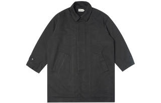 BUTTBILL Mid Length Tweed Trench Coat Unisex
