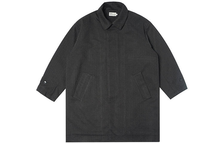 BUTTBILL BUTTBILL Mid Length Tweed Trench Coat Unisex