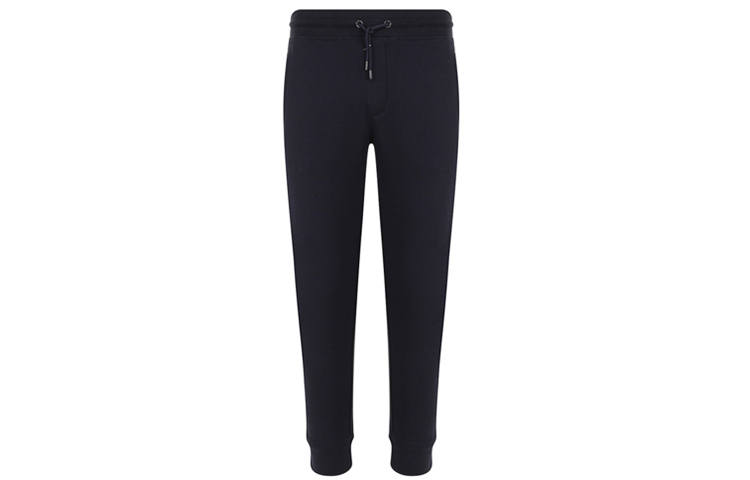 EMPORIO ARMANI Casual Pants Men's Black Moderate Cuffed Pants