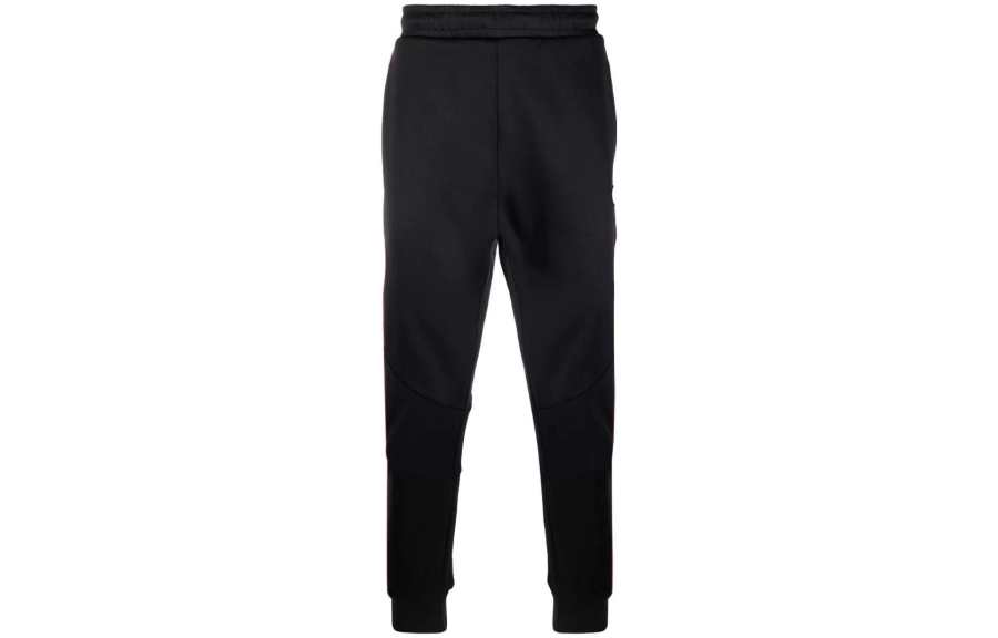 DIESEL DIESEL Knitted Sweatpants Men's Black Moderate Cuffed Pants