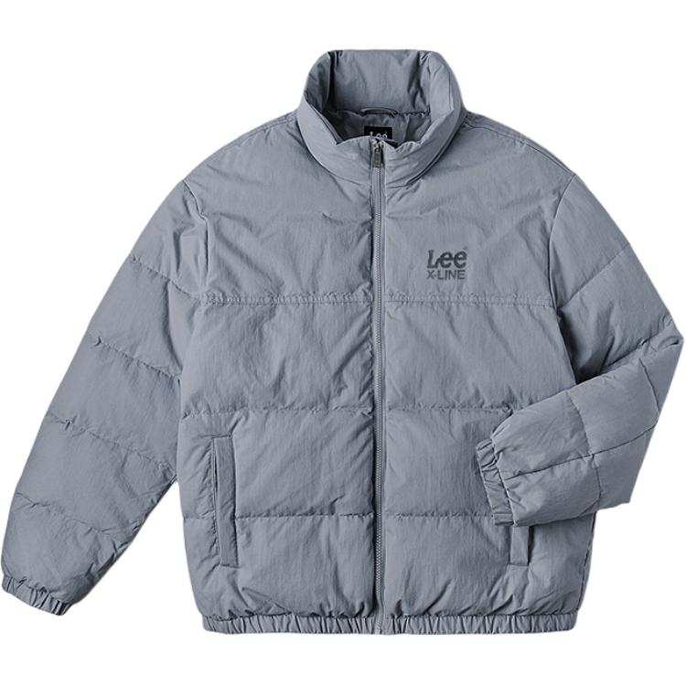 Lee Lee FW24 Down Jacket Unisex Gray Blue