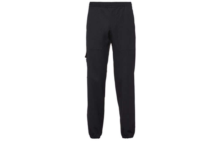 PRADA PRADA Knitted Sweatpants Men's Black Moderate Straight Fit Pants