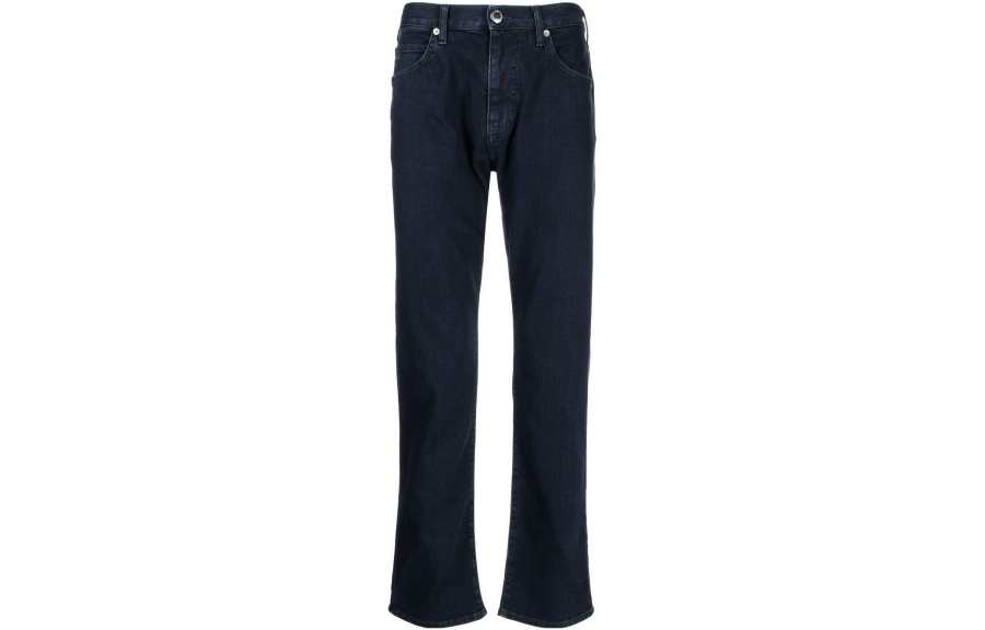 EMPORIO ARMANI J45 Regular-fit Washed Twill 10.5 oz Comfort-denim Jeans
