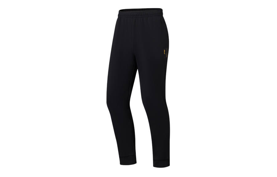 Li-Ning Li Ning Fitness Series Logo Print Fleece Lined Warm Up Pants Knitted Sweatpants Men's