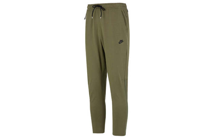 Nike Nike Knitted Sweatpants Men's Army Green Moderate Straight Fit Pants