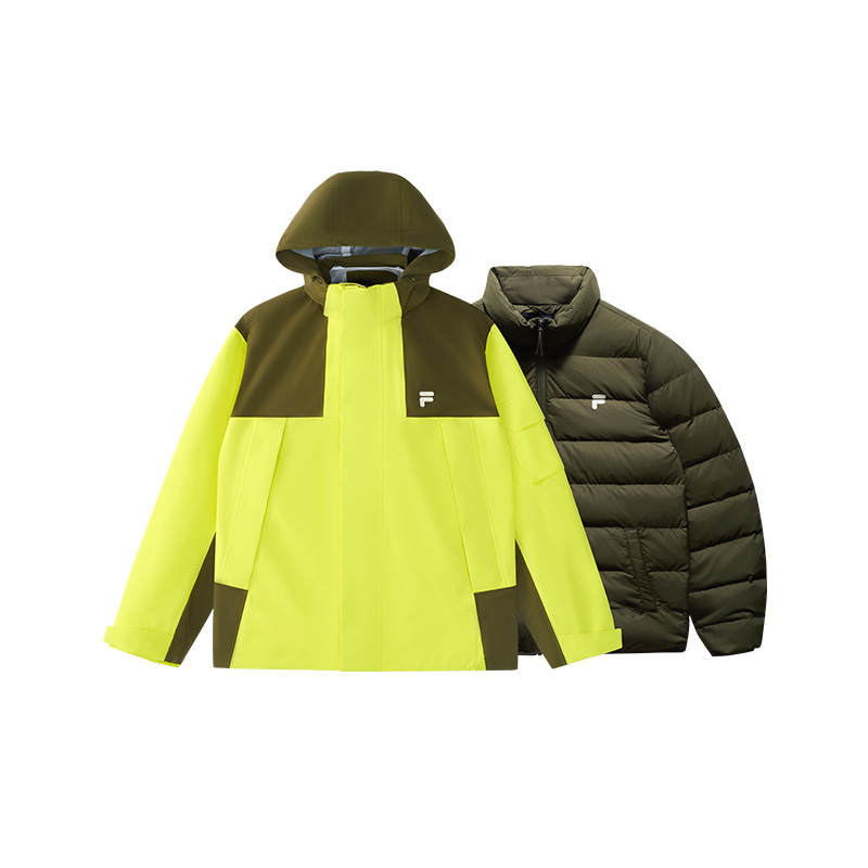 FILA FUSION FOB Down Jacket Unisex 2 Pack Vanilla Turquoise