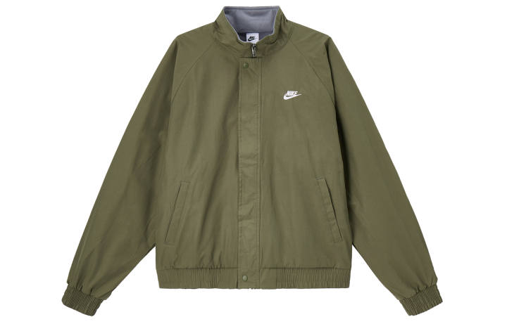 Nike Nike Club Jacket Men's Medium Olive Green/White