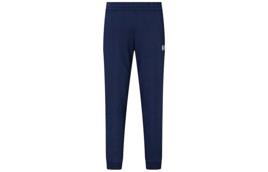 EMPORIO ARMANI Knitted Sweatpants Men's Navy Blue Moderate Cuffed Pants