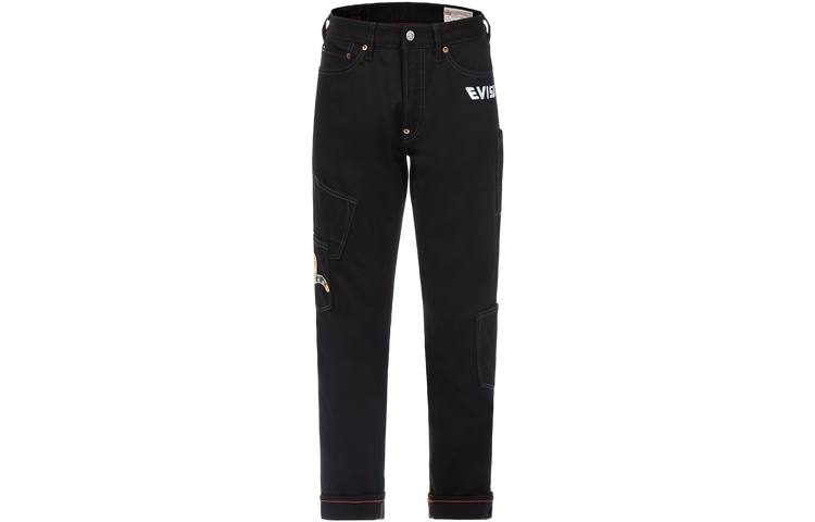 EVISU EVISU Jeans Men's Black Moderate Slim Fit Pants