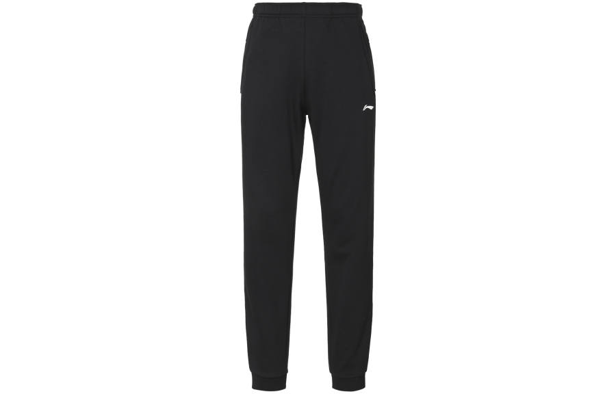 Li-Ning Li Ning Training Collection, Fleece Lined Thermal Elastic Cuff Casual Knitted Sweatpants Men's Black