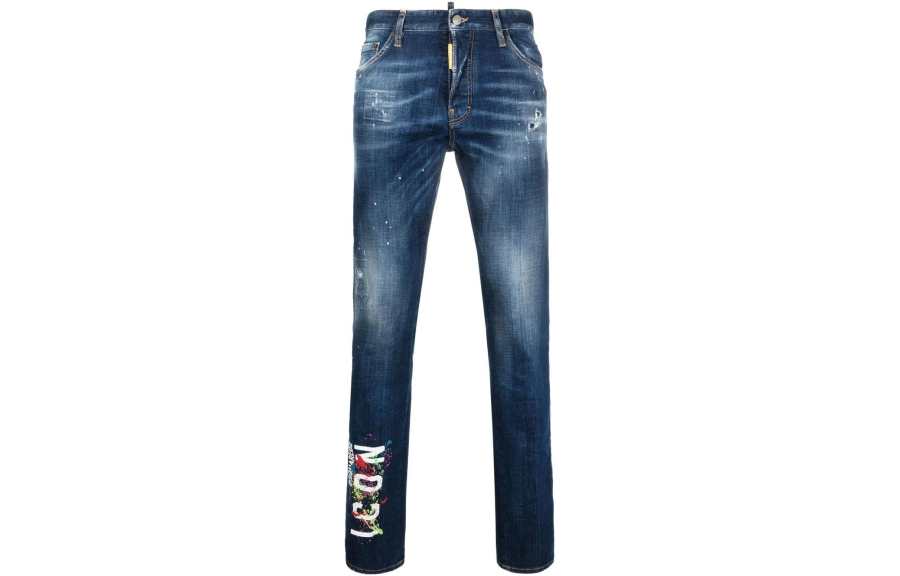 DSQUARED 2 DSQUARED 2 Jeans Men's Blue Moderate Slim Fit Pants