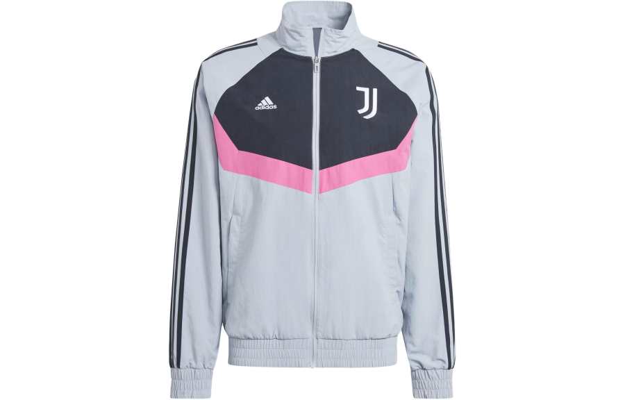 Adidas Adidas Juventus Woven Track Top Retro Sports Stand Collar Jackets Men's Halo Silver