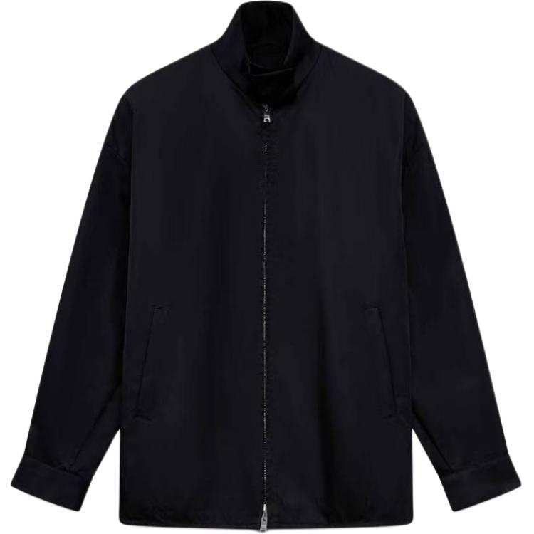 PRADA PRADA Triangle Logo Zipped Oversized Jacket