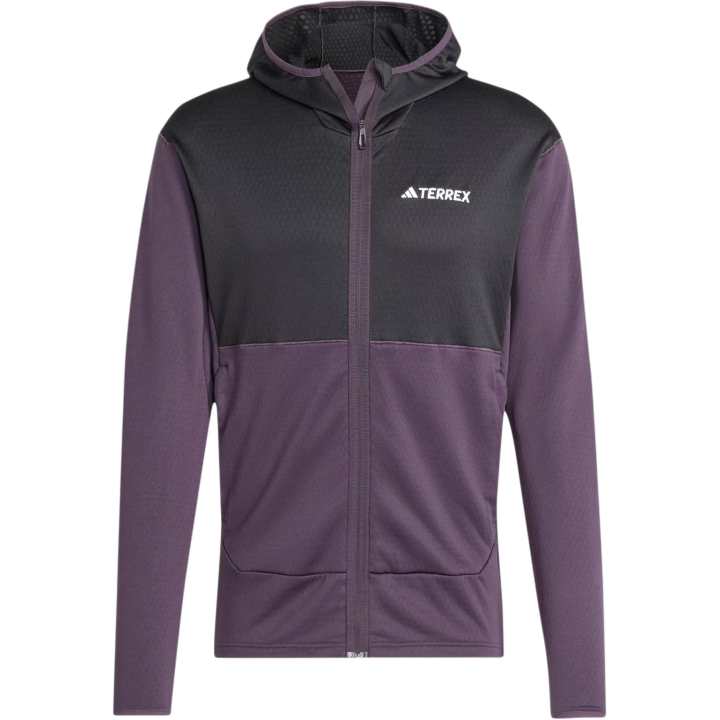 Adidas Adidas Terrex Xperior Light Fleece Hooded Jacket Jackets & Coats Men's Aurora Black