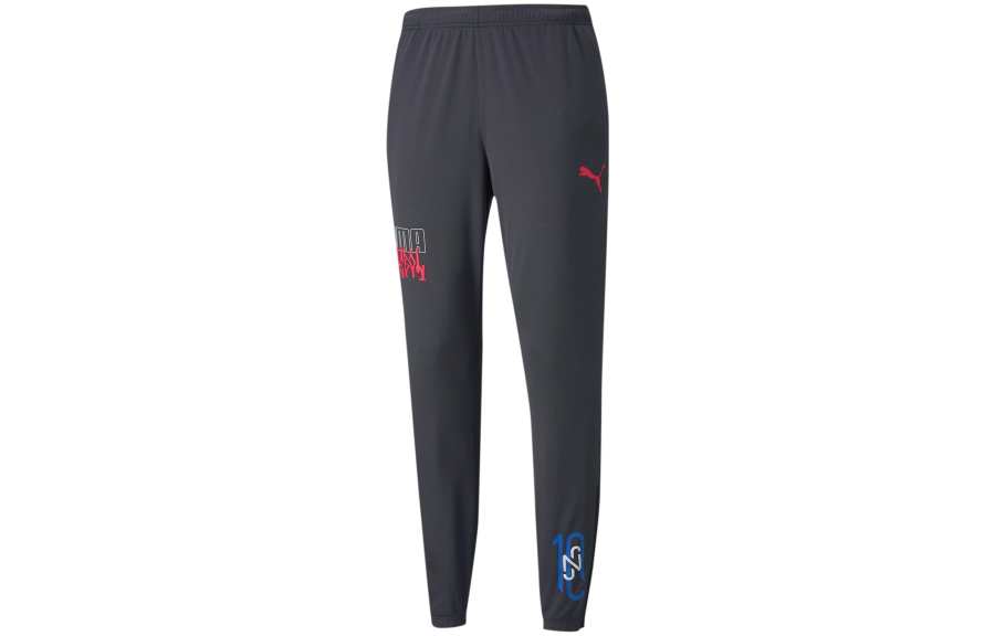PUMA X NEYMAR JR Knitted Sweatpants Men's Ebony Wood Moderate Cuffed Pants