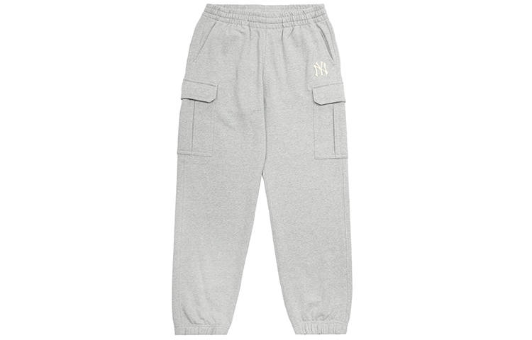 MLB New York Yankees Knitted Sweatpants Unisex Gray Moderate Cuffed Pants